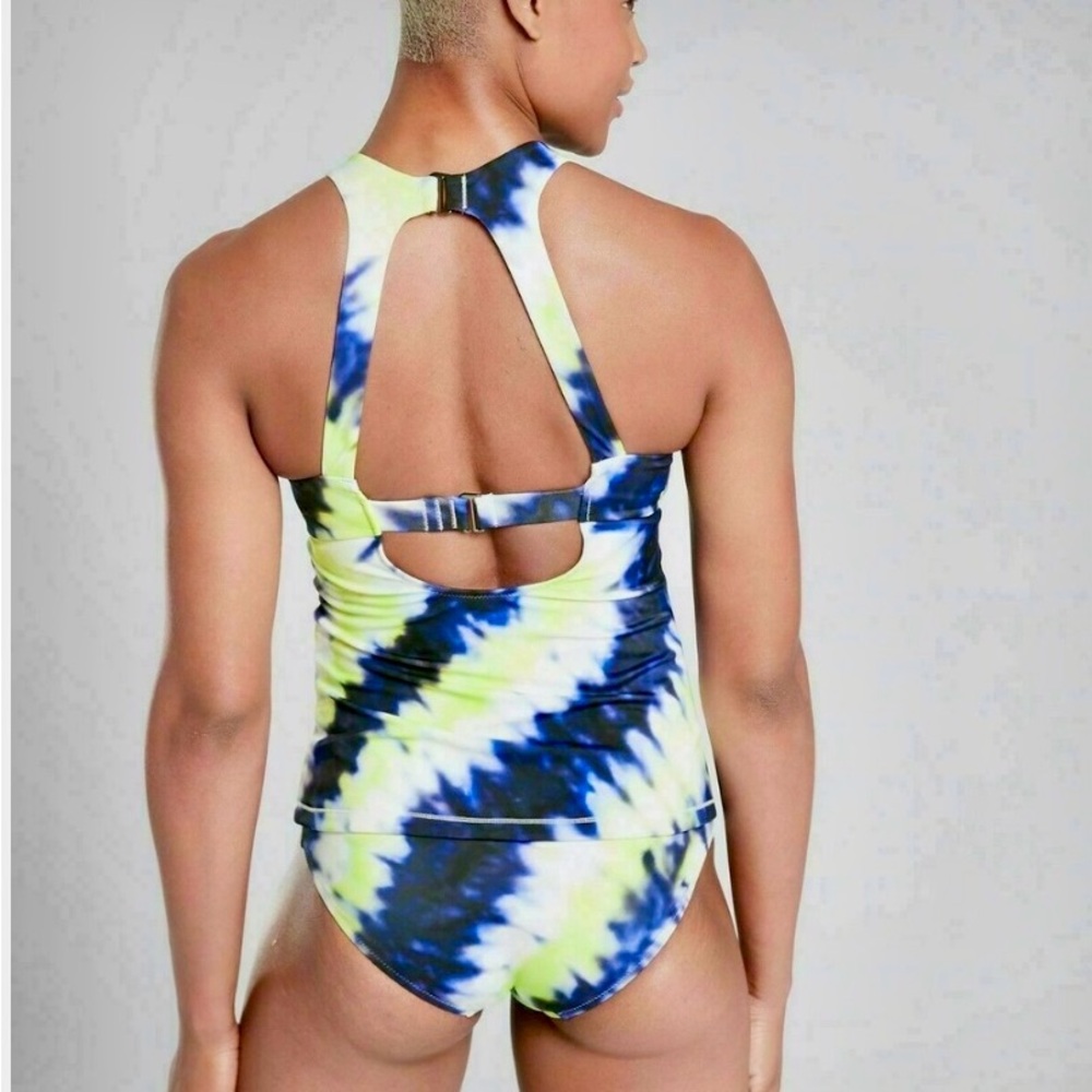 Athleta Tye-Dye High Neck Tankini, 34D/DD